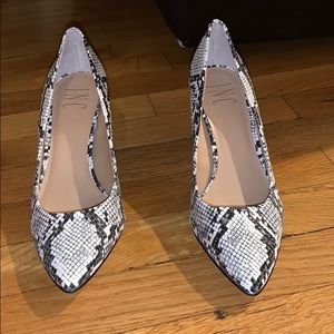 INC International Concepts Snake Print Block Heels